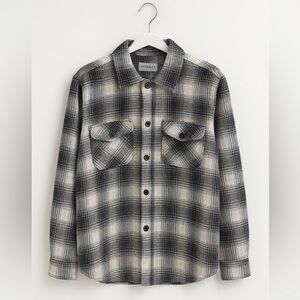 Boston Traders Black and White Plaid Utility Jacket